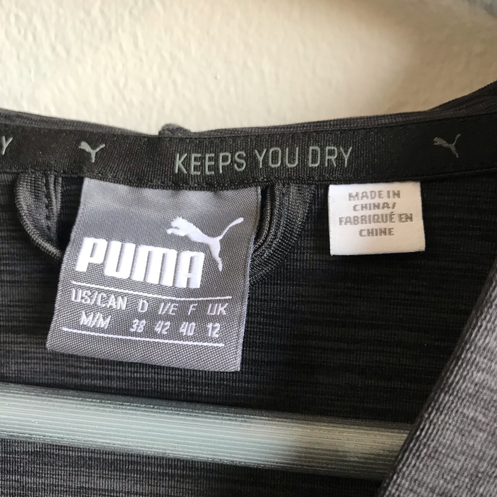 Puma grey cropped hoodie size Medium - Picture 6 of 12